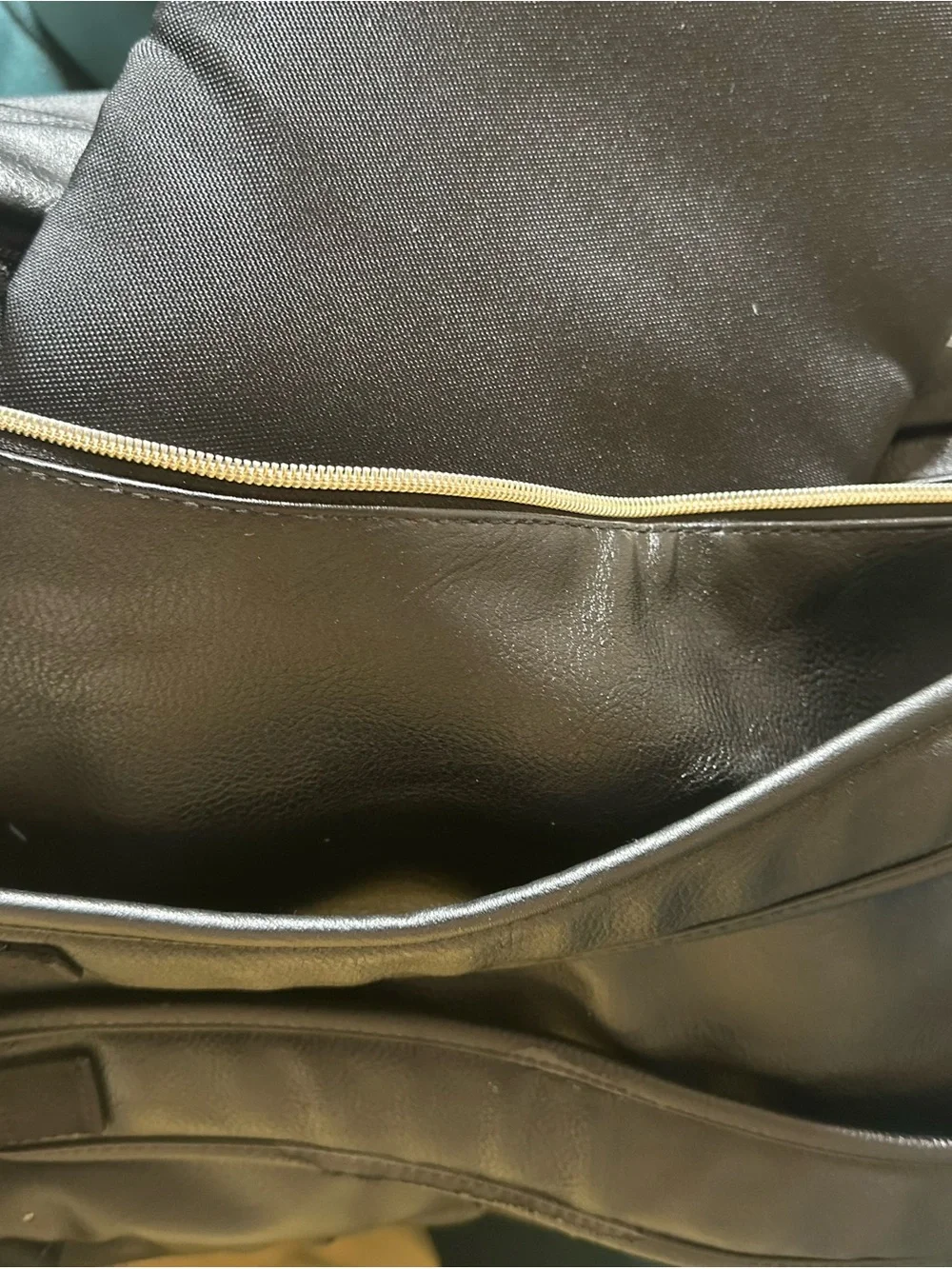 Itzy Ritzy Jetsetter Boss Diaper Bag Backpack Black Vegan Leather